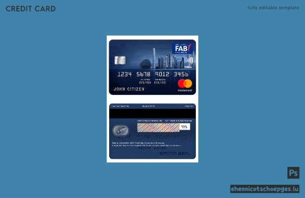 Beispielvorschau der Mastercard der First Abu Dhabi Bank in den VAE
